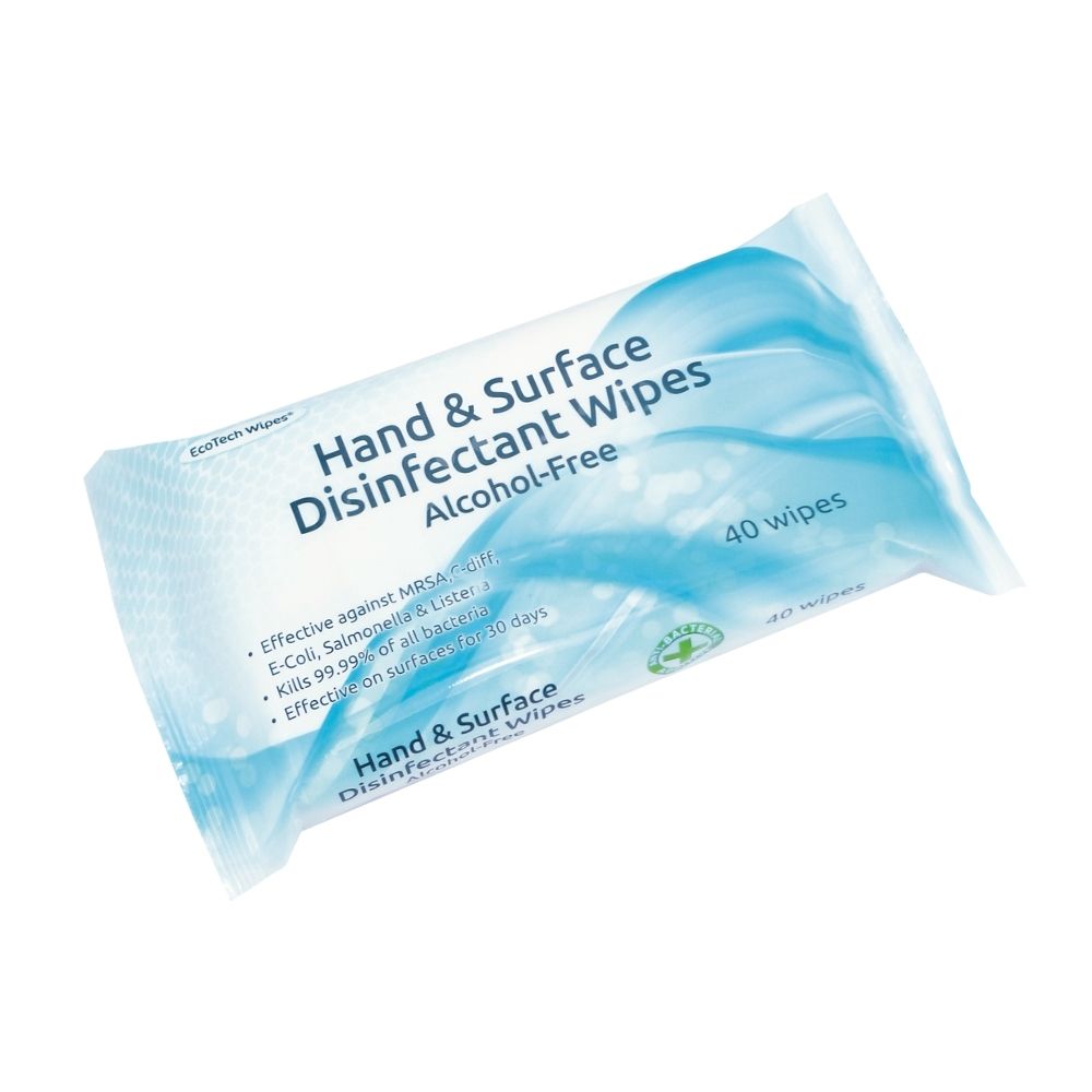 EcoTech Wipes® Hand & Surface Disinfectant Wipes Alcohol Free