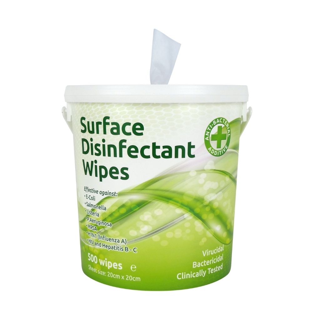 EcoTech Wipes® Surface Disinfectant Wipes Bucket (500 Wipes)