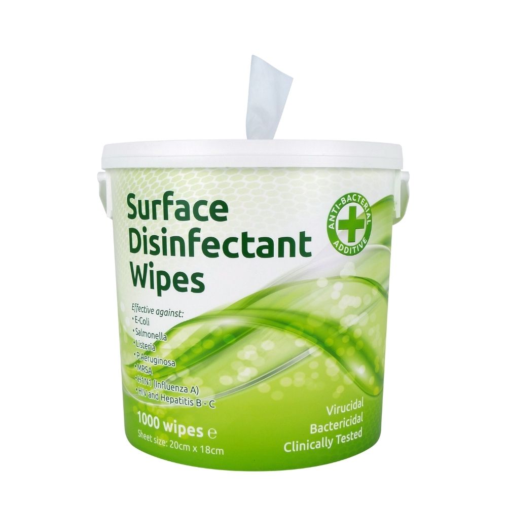 EcoTech Wipes Surface Disinfectant Wipes Bucket (1000 Wipes)