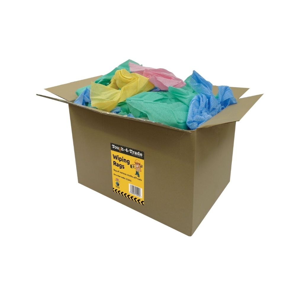 EcoTech Tough 4 Trade Coloured Cleaning Cloth Rags Box