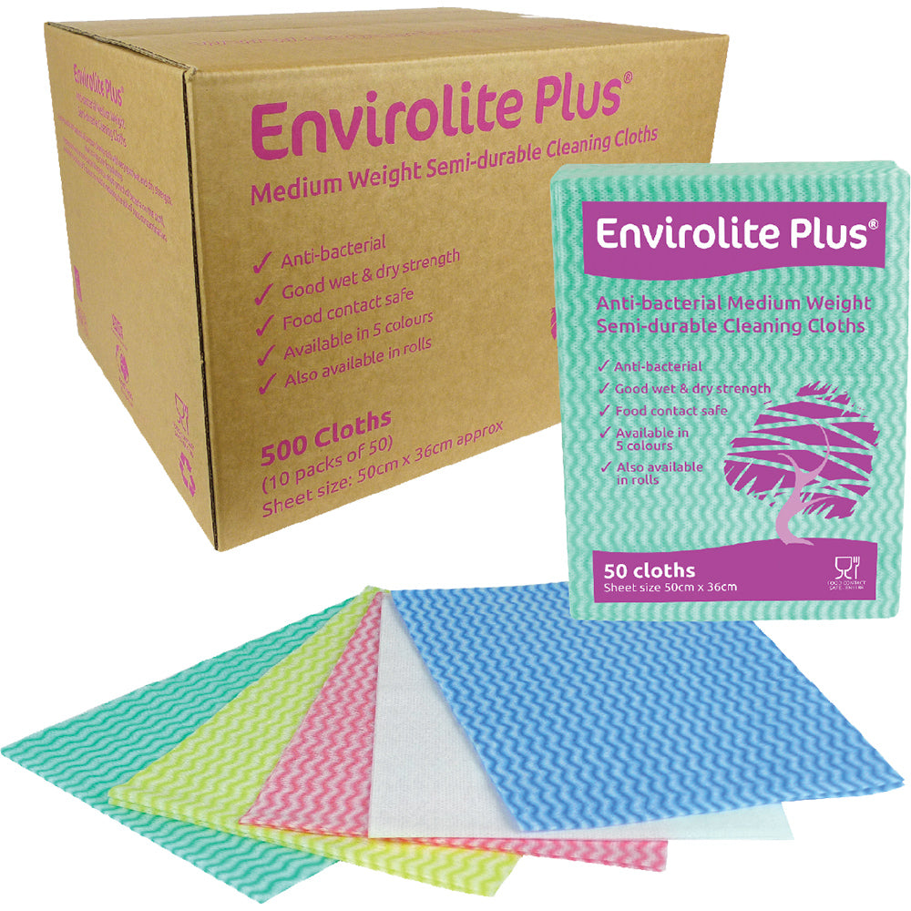 EcoTech Europe Ltd | Envirolite Plus Folded Cloths - Large (50 Cloths Per Pack)